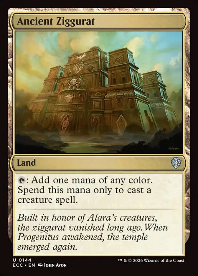 2026 Lorwyn Eclipsed Commander Ancient Ziggurat uncommon #144 uncommon card image
