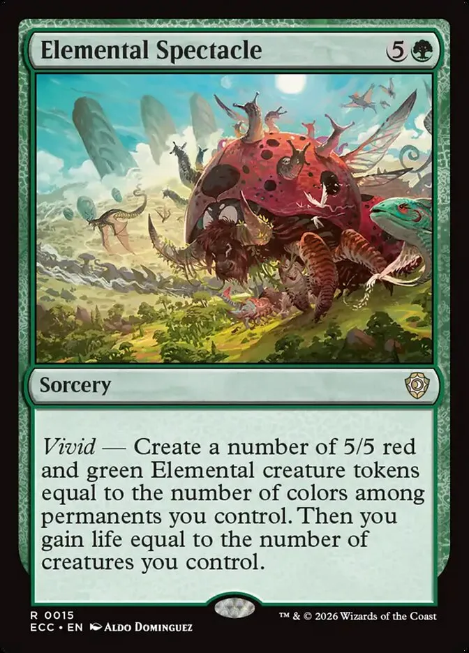 2026 Lorwyn Eclipsed Commander Elemental Spectacle rare #15 rare card image