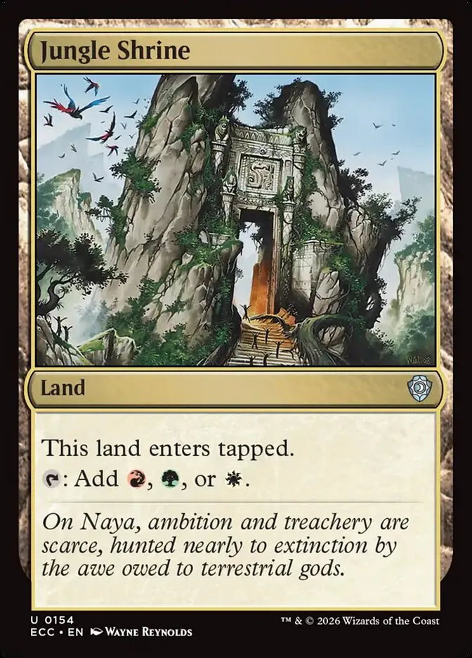 2026 Lorwyn Eclipsed Commander Jungle Shrine uncommon #154 uncommon card image
