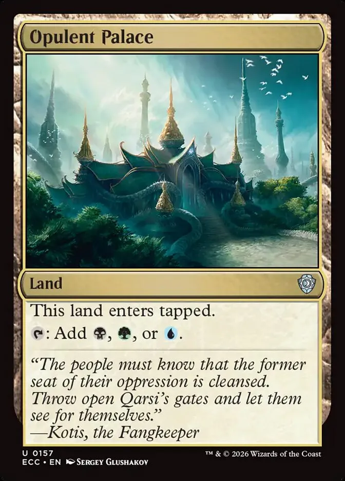 2026 Lorwyn Eclipsed Commander Opulent Palace uncommon #157 uncommon card image