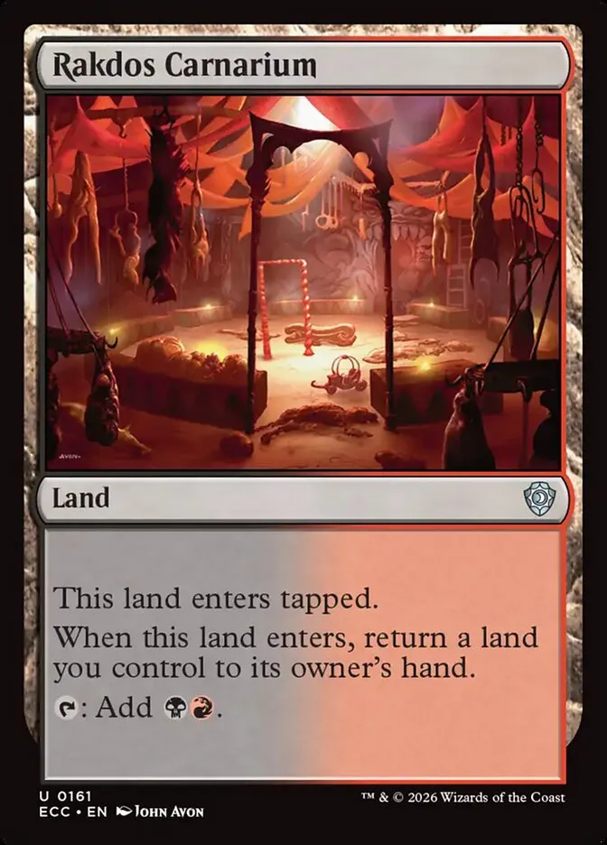 2026 Lorwyn Eclipsed Commander Rakdos Carnarium uncommon #161 uncommon card image
