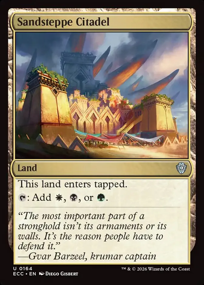 2026 Lorwyn Eclipsed Commander Sandsteppe Citadel uncommon #164 uncommon card image