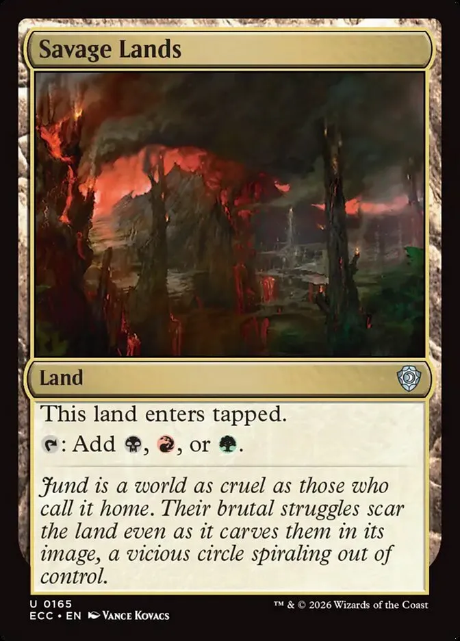 2026 Lorwyn Eclipsed Commander Savage Lands uncommon #165 uncommon card image
