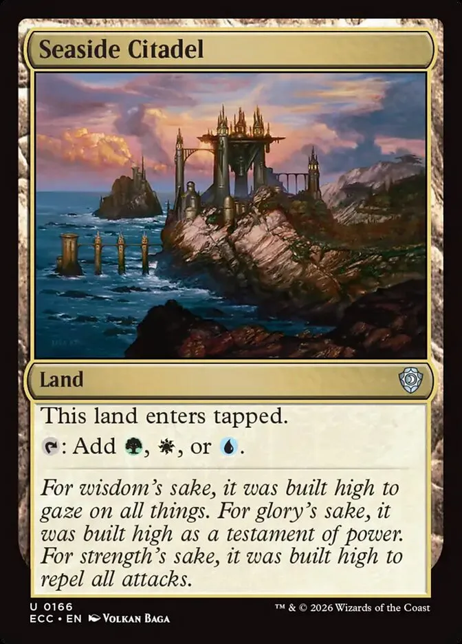 2026 Lorwyn Eclipsed Commander Seaside Citadel uncommon #166 uncommon card image