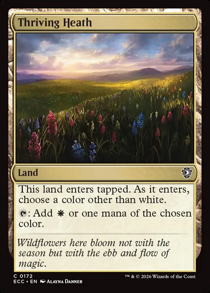 2026 Lorwyn Eclipsed Commander Thriving Heath common #172 common card image