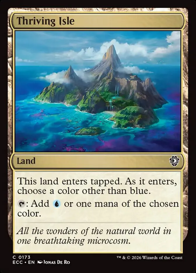 2026 Lorwyn Eclipsed Commander Thriving Isle common #173 common card image