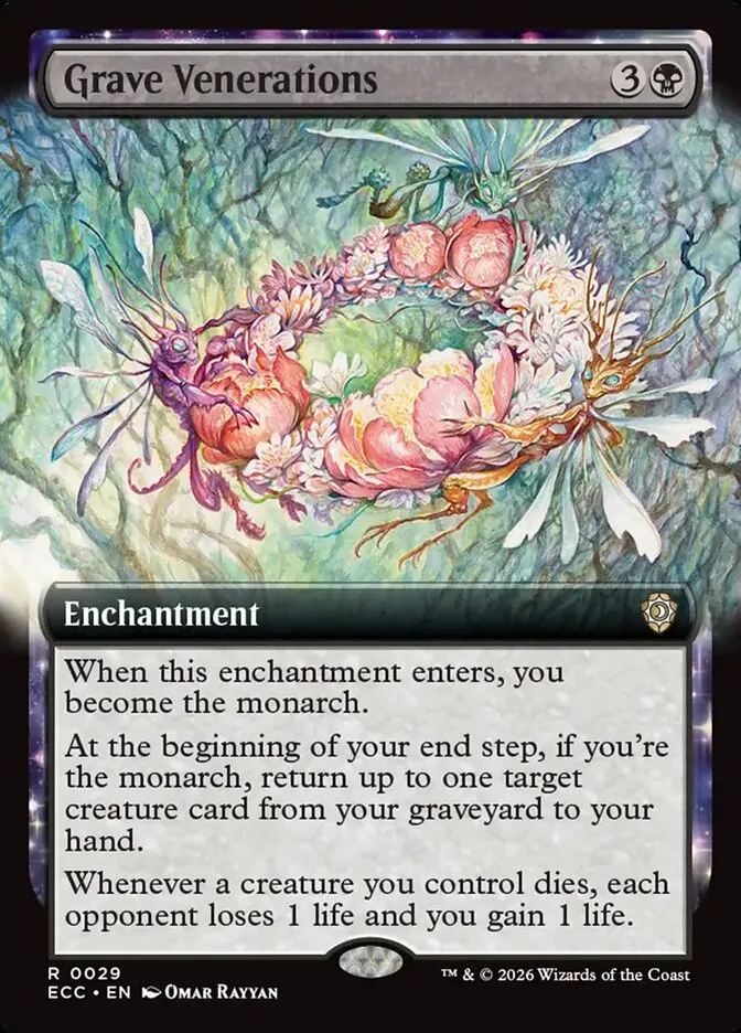 2026 Lorwyn Eclipsed Commander Grave Venerations rare #29 rare card image
