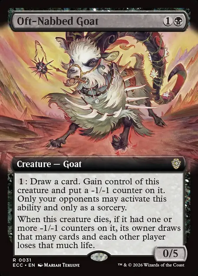 2026 Lorwyn Eclipsed Commander Oft-Nabbed Goat #31 rare card image