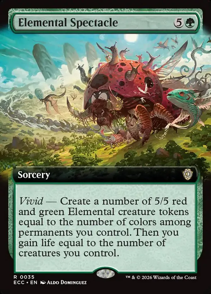 2026 Lorwyn Eclipsed Commander Elemental Spectacle [Extended Art] rare #35 rare card image
