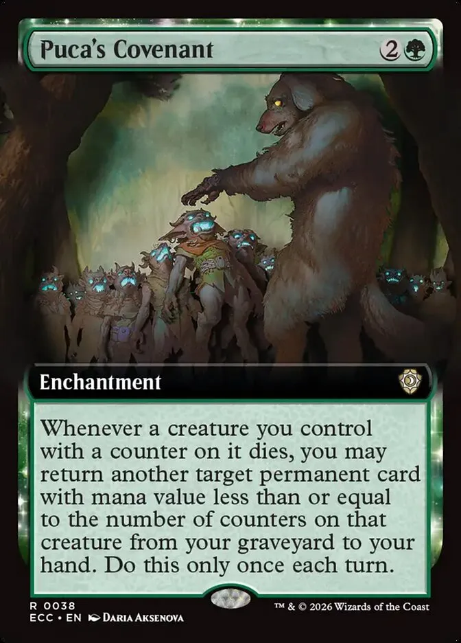 2026 Lorwyn Eclipsed Commander Puca's Covenant rare #38 rare card image