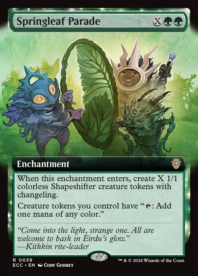 2026 Lorwyn Eclipsed Commander Springleaf Parade rare #39 rare card image