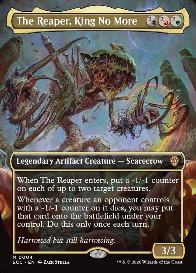 2026 Lorwyn Eclipsed Commander The Reaper, King No More [Borderless] mythic #4 mythic card image