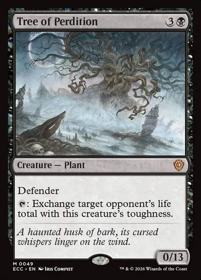 2026 Lorwyn Eclipsed Commander Tree of Perdition mythic #49 mythic card image