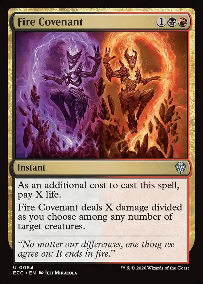 2026 Lorwyn Eclipsed Commander Fire Covenant uncommon #54 uncommon card image