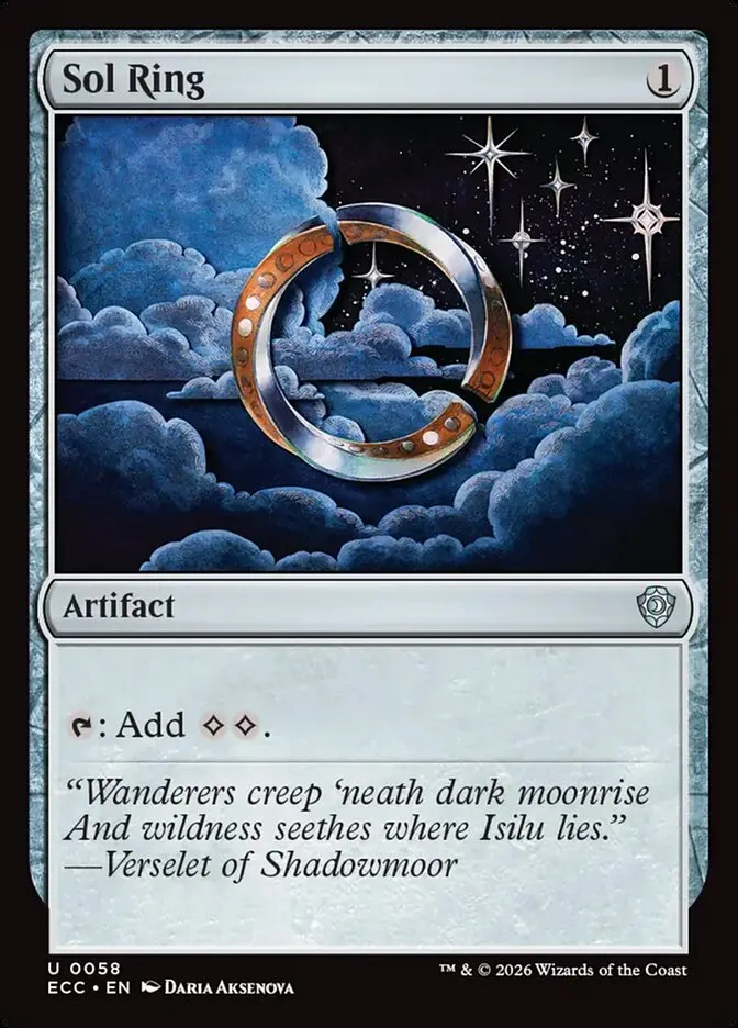 2026 Lorwyn Eclipsed Commander Sol Ring uncommon #58 uncommon card image