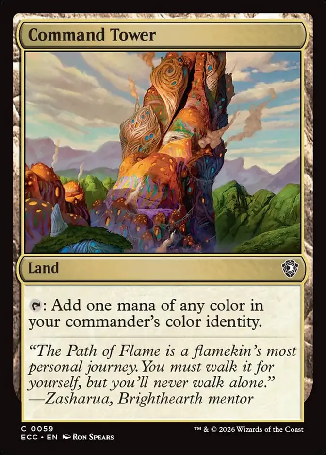 2026 Lorwyn Eclipsed Commander Command Tower common #59 common card image