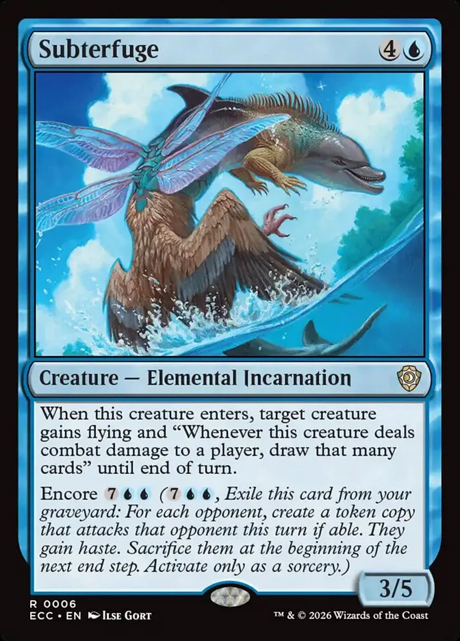 2026 Lorwyn Eclipsed Commander Subterfuge rare #6 rare card image