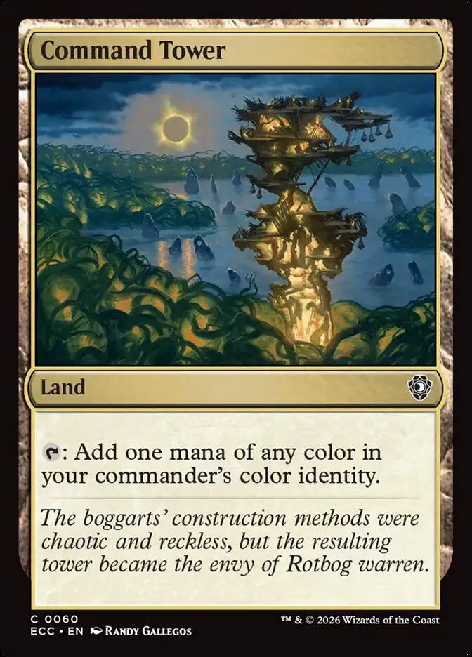 2026 Lorwyn Eclipsed Commander Command Tower common #60 common card image
