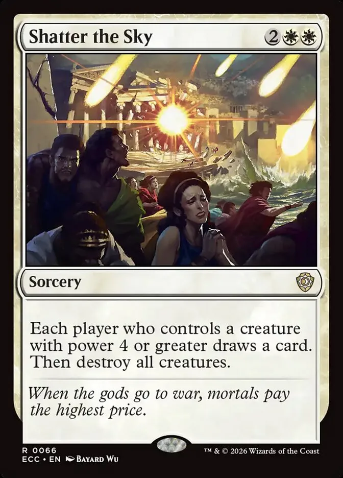 2026 Lorwyn Eclipsed Commander Shatter the Sky #66 rare card image