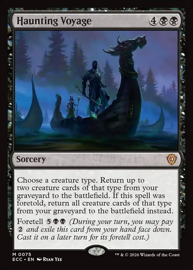 2026 Lorwyn Eclipsed Commander Haunting Voyage mythic #75 mythic card image