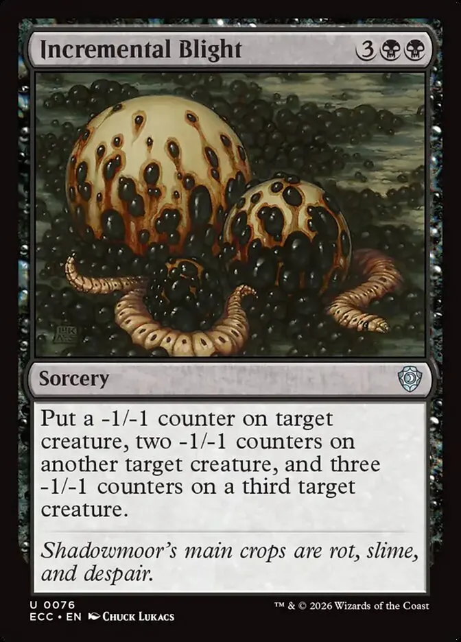2026 Lorwyn Eclipsed Commander Incremental Blight uncommon #76 uncommon card image