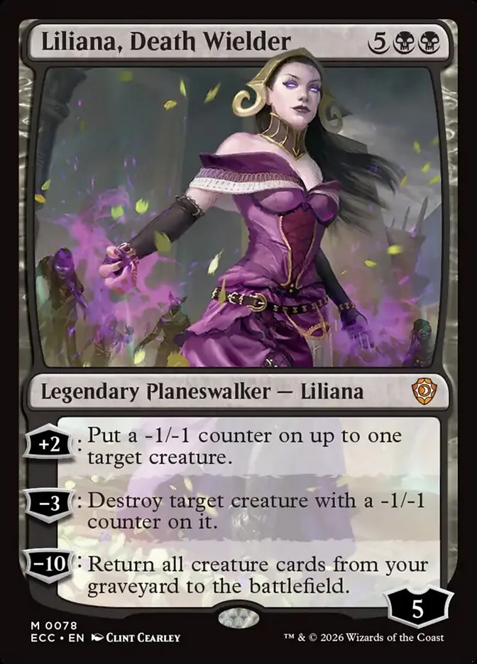 2026 Lorwyn Eclipsed Commander Liliana, Death Wielder #78 mythic card image