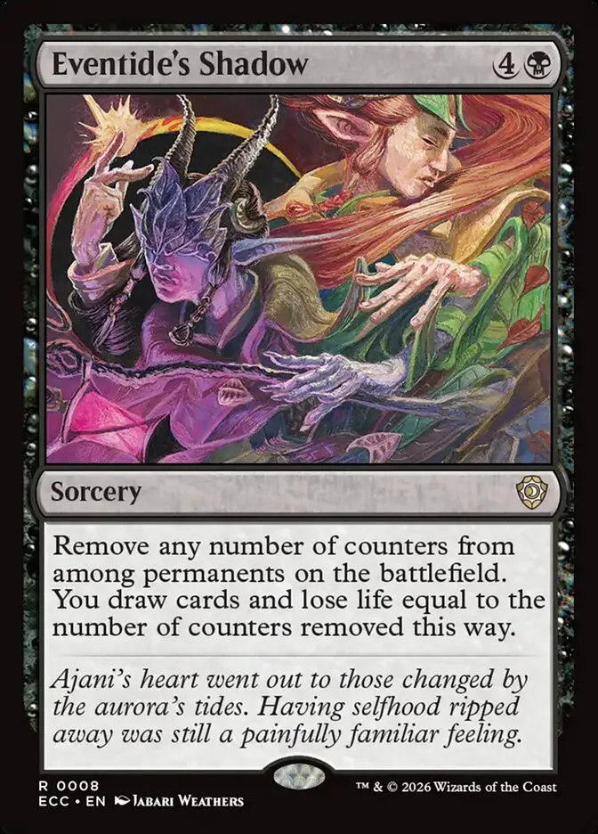 2026 Lorwyn Eclipsed Commander Eventide's Shadow rare #8 rare card image