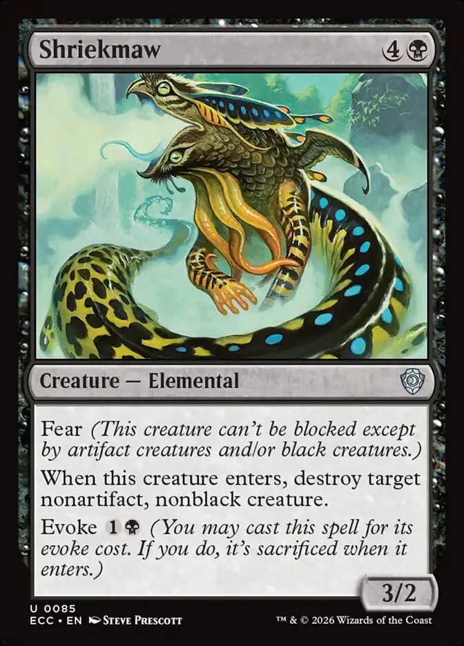 2026 Lorwyn Eclipsed Commander Shriekmaw uncommon #85 uncommon card image