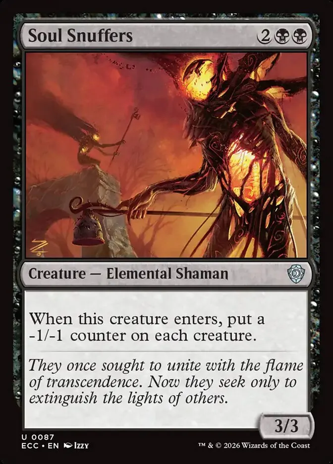2026 Lorwyn Eclipsed Commander Soul Snuffers uncommon #87 uncommon card image