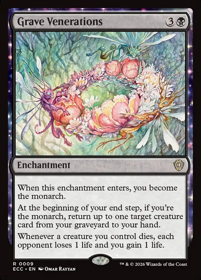 2026 Lorwyn Eclipsed Commander Grave Venerations #9 rare card image