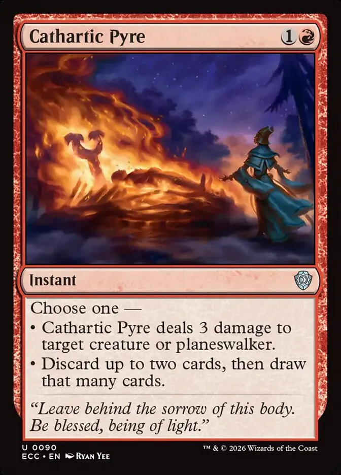 2026 Lorwyn Eclipsed Commander Cathartic Pyre uncommon #90 uncommon card image