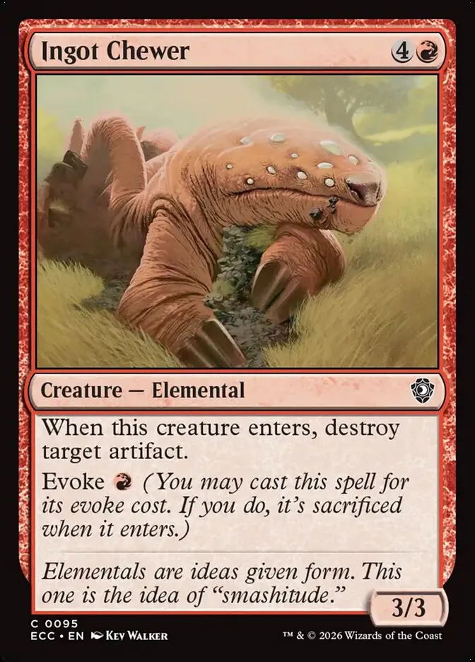 2026 Lorwyn Eclipsed Commander Ingot Chewer common #95 common card image