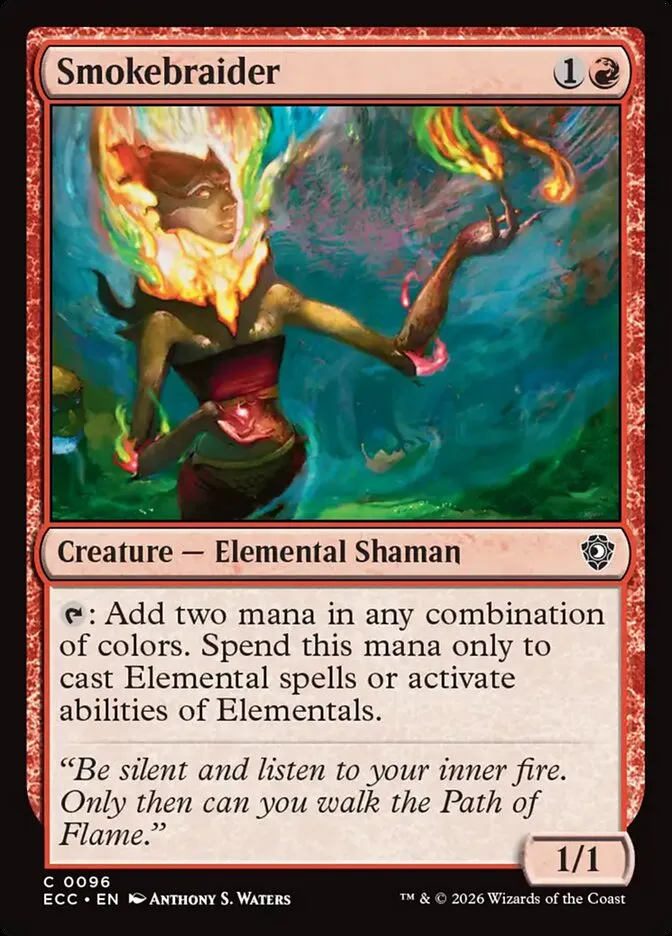 2026 Lorwyn Eclipsed Commander Smokebraider common #96 common card image