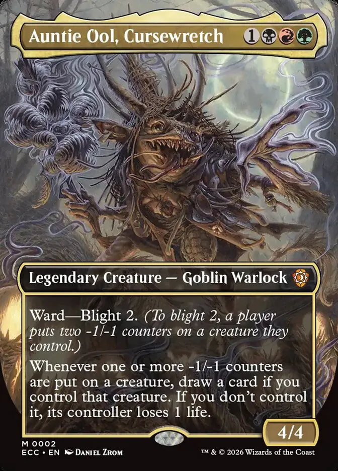 2026 Lorwyn Eclipsed Commander Auntie Ool, Cursewretch mythic #2 mythic card image