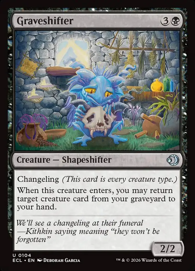 2026 Lorwyn Eclipsed Graveshifter uncommon #104 uncommon card image