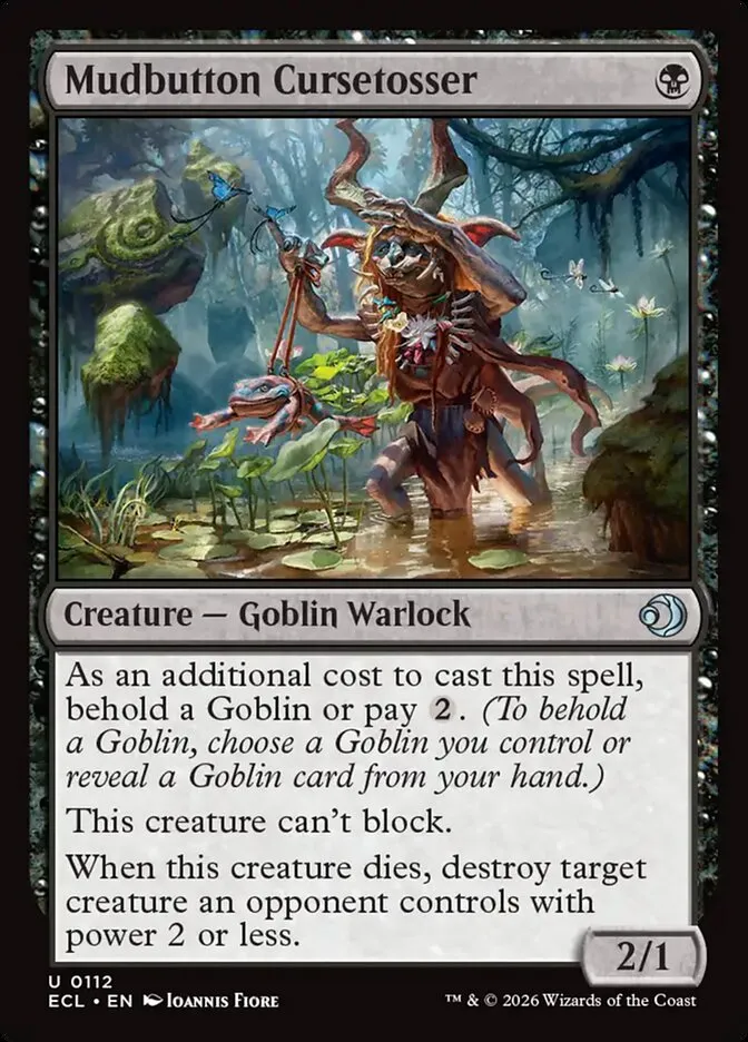 2026 Lorwyn Eclipsed Mudbutton Cursetosser uncommon #112 uncommon card image