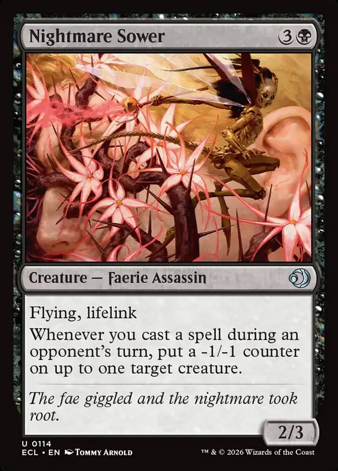 2026 Lorwyn Eclipsed Nightmare Sower uncommon #114 uncommon card image