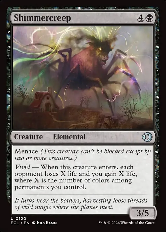 2026 Lorwyn Eclipsed Shimmercreep uncommon #120 uncommon card image