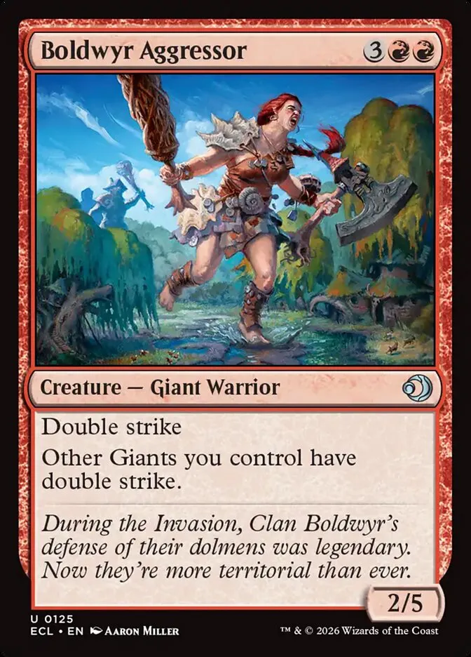 2026 Lorwyn Eclipsed Boldwyr Aggressor uncommon #125 uncommon card image