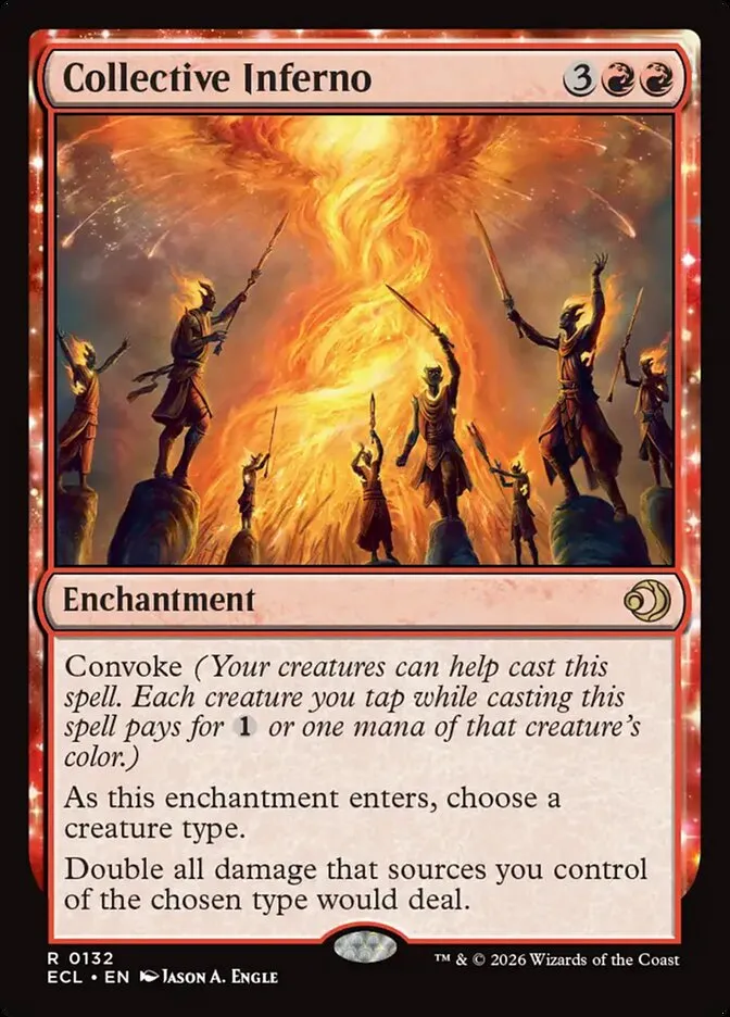 2026 Lorwyn Eclipsed Collective Inferno [Foil] rare #132 rare card image