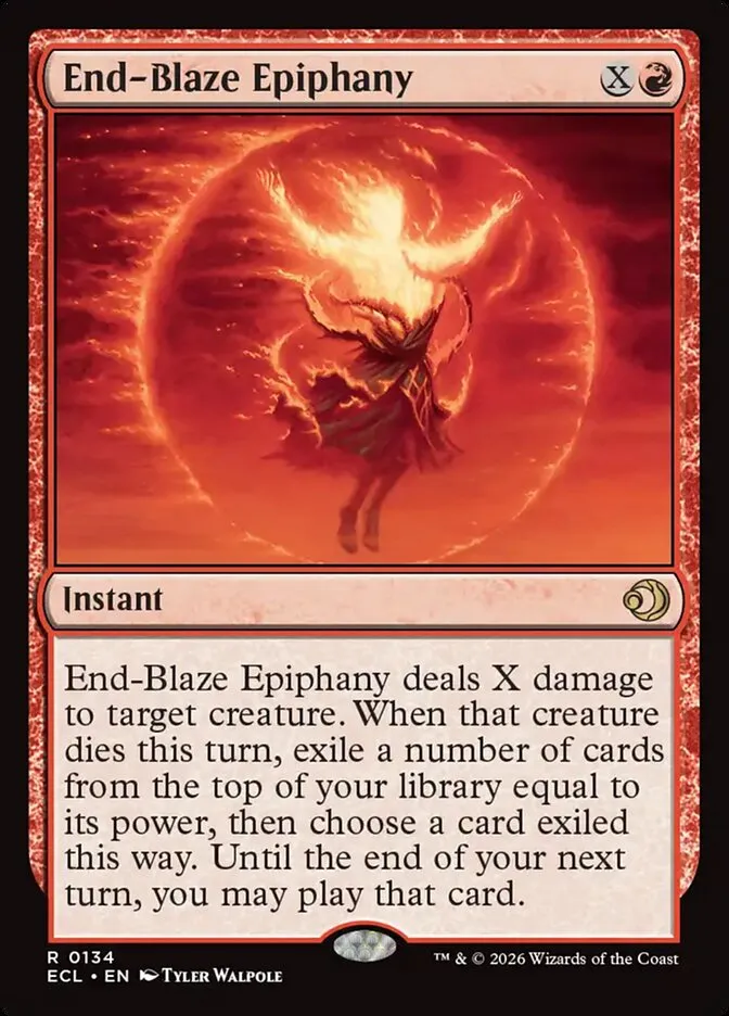 2026 Lorwyn Eclipsed End-Blaze Epiphany rare #134 rare card image