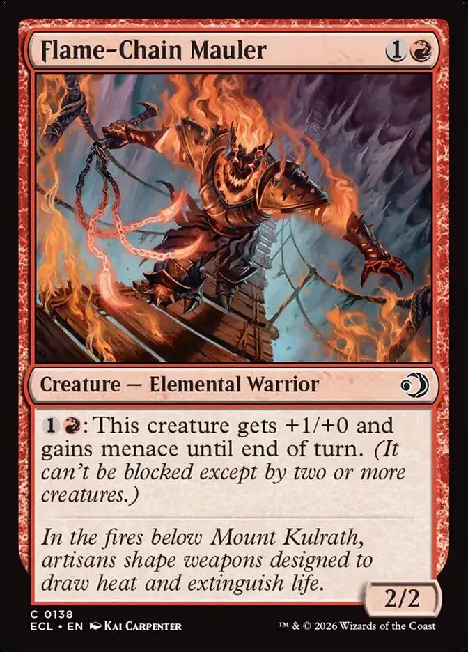 2026 Lorwyn Eclipsed Flame-Chain Mauler [Foil] common #138 common card image