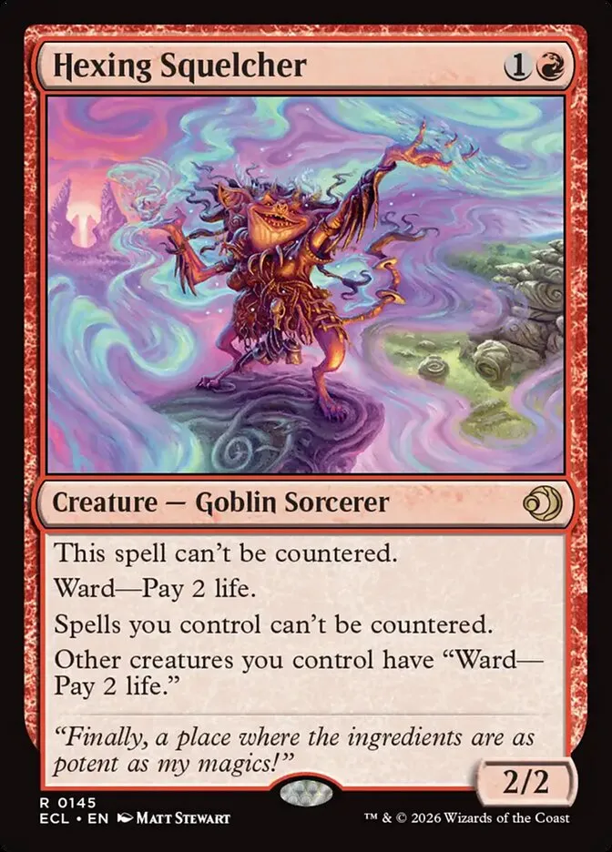 2026 Lorwyn Eclipsed Hexing Squelcher [Foil] rare #145 rare card image