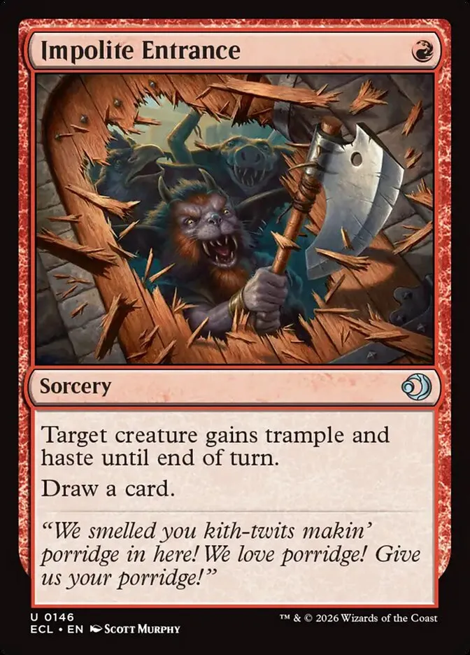 2026 Lorwyn Eclipsed Impolite Entrance [Foil] uncommon #146 uncommon card image
