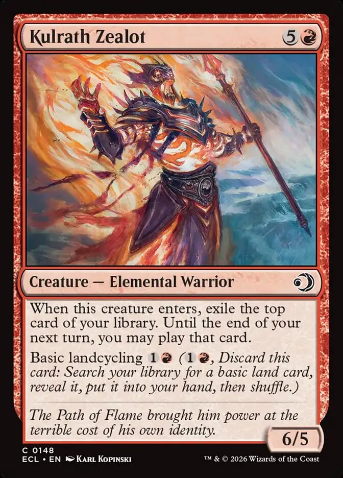 2026 Lorwyn Eclipsed Kulrath Zealot [Foil] common #148 common card image