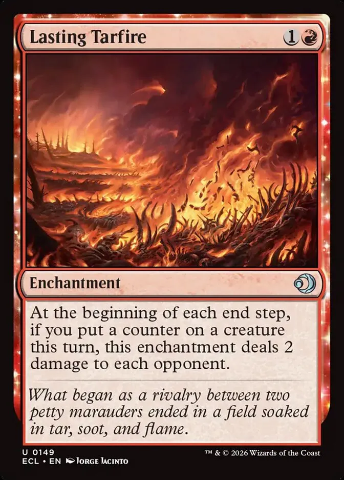 2026 Lorwyn Eclipsed Lasting Tarfire uncommon #149 uncommon card image
