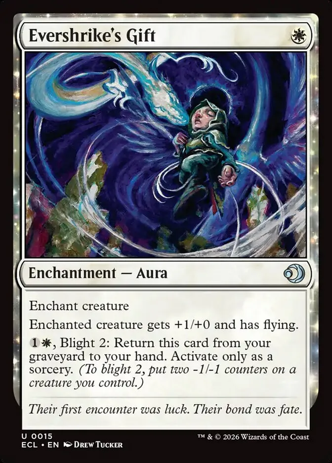 2026 Lorwyn Eclipsed Evershrike's Gift uncommon #15 uncommon card image