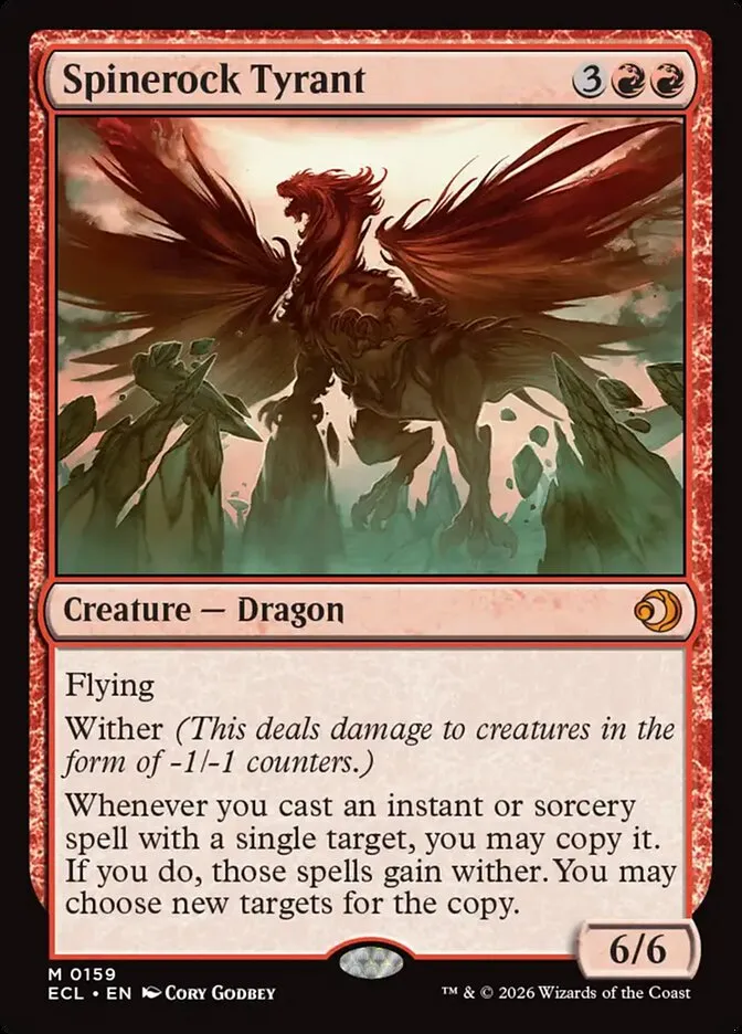 2026 Lorwyn Eclipsed Spinerock Tyrant mythic #159 mythic card image