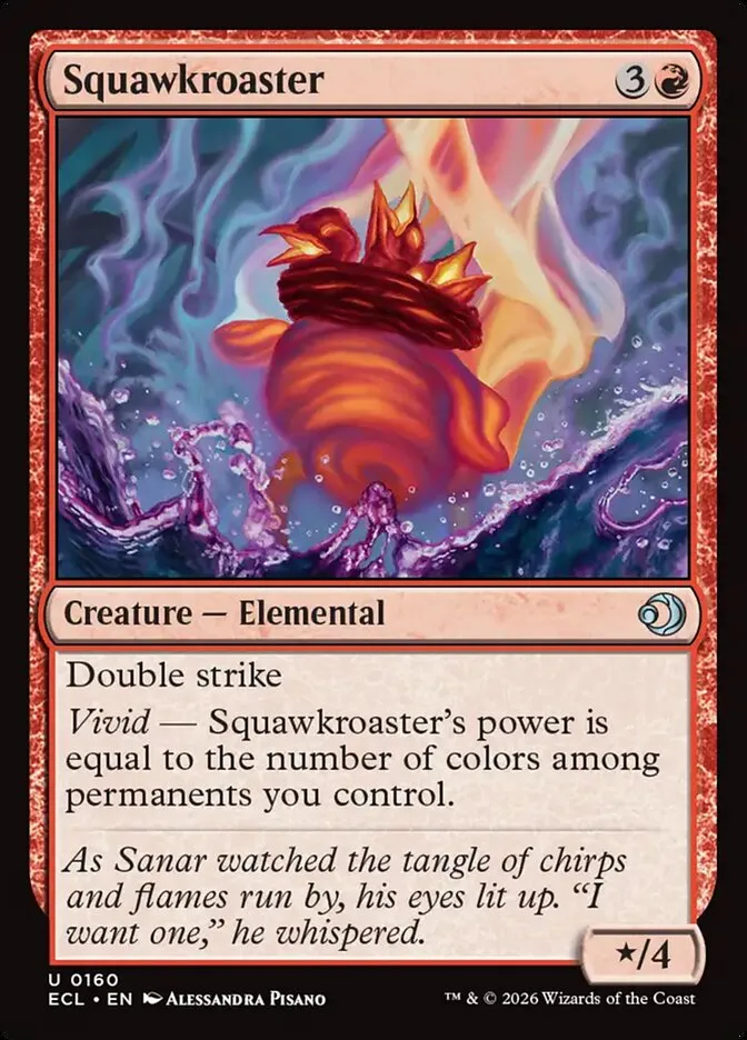 2026 Lorwyn Eclipsed Squawkroaster uncommon #160 uncommon card image