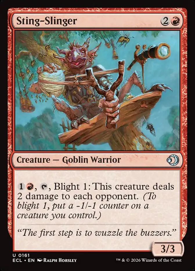 2026 Lorwyn Eclipsed Sting-Slinger uncommon #161 uncommon card image